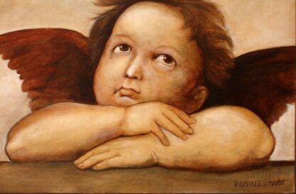 Detalj desno - Rafaelovi Anđeli - 50x100cm - 2012 - Originalno ulje na platnu - umetnik Darko Topalski