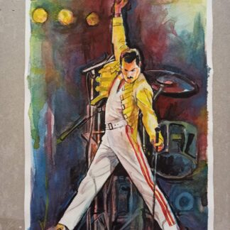 Freddie Mercury - Figuracija - Akvarel - 35x25cm