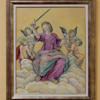 Boginja pravde Justicija - Figuracija - Ulje na platnu - 50x40cm