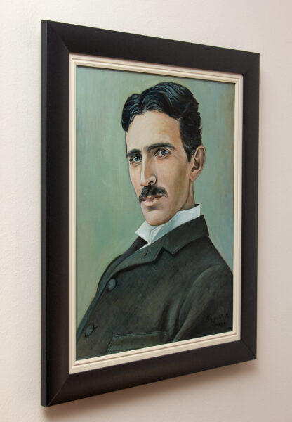 Sa strane - Nikola Tesla – 46x36cm Originalno ulje na platnu - umetnik Milica Marušić