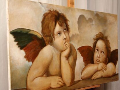 Sa strane - Rafaelovi Anđeli - 50x100cm - 2012 - Originalno ulje na platnu - umetnik Darko Topalski