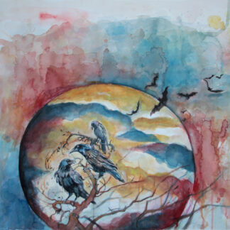 Edgarove Vrane - Fantastika - Akvarel - 55x75cm
