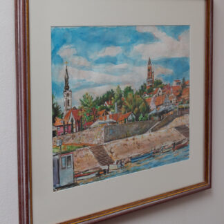 Zemun - Pejzaž - Uramljen Akvarel - 65x50cm