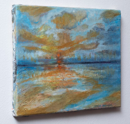 Sa strane 2 - Sunset pasta - 23.5x30cm - Originalno ulje na platnu - umetnik Milica Marušić