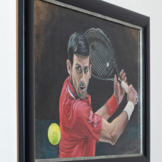 Novak Đoković - Nole - Portret - uramljeno Ulje na platnu - 37x47cm